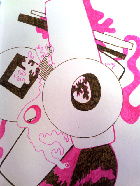 Brown / Pink sketch Jo howe